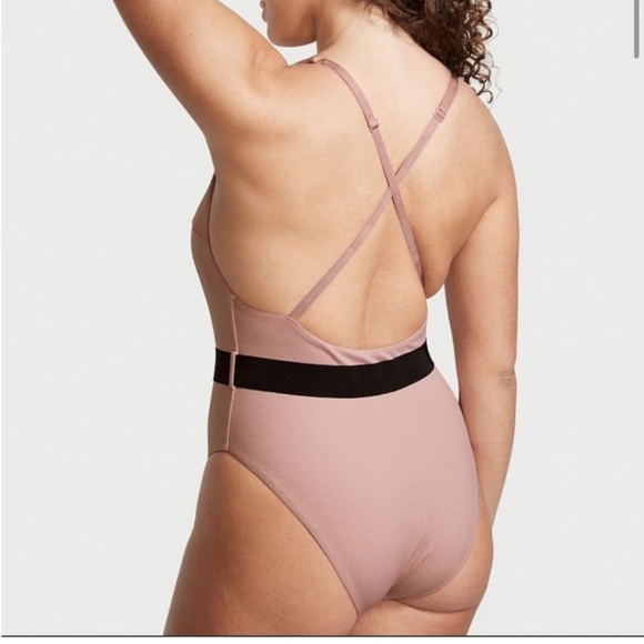 NWT VICTORIA’S SECRET WILD WANDERER BELTED HIGH NECK PADDED ONE PIECE SWIMSUIT - Picture 2 of 4